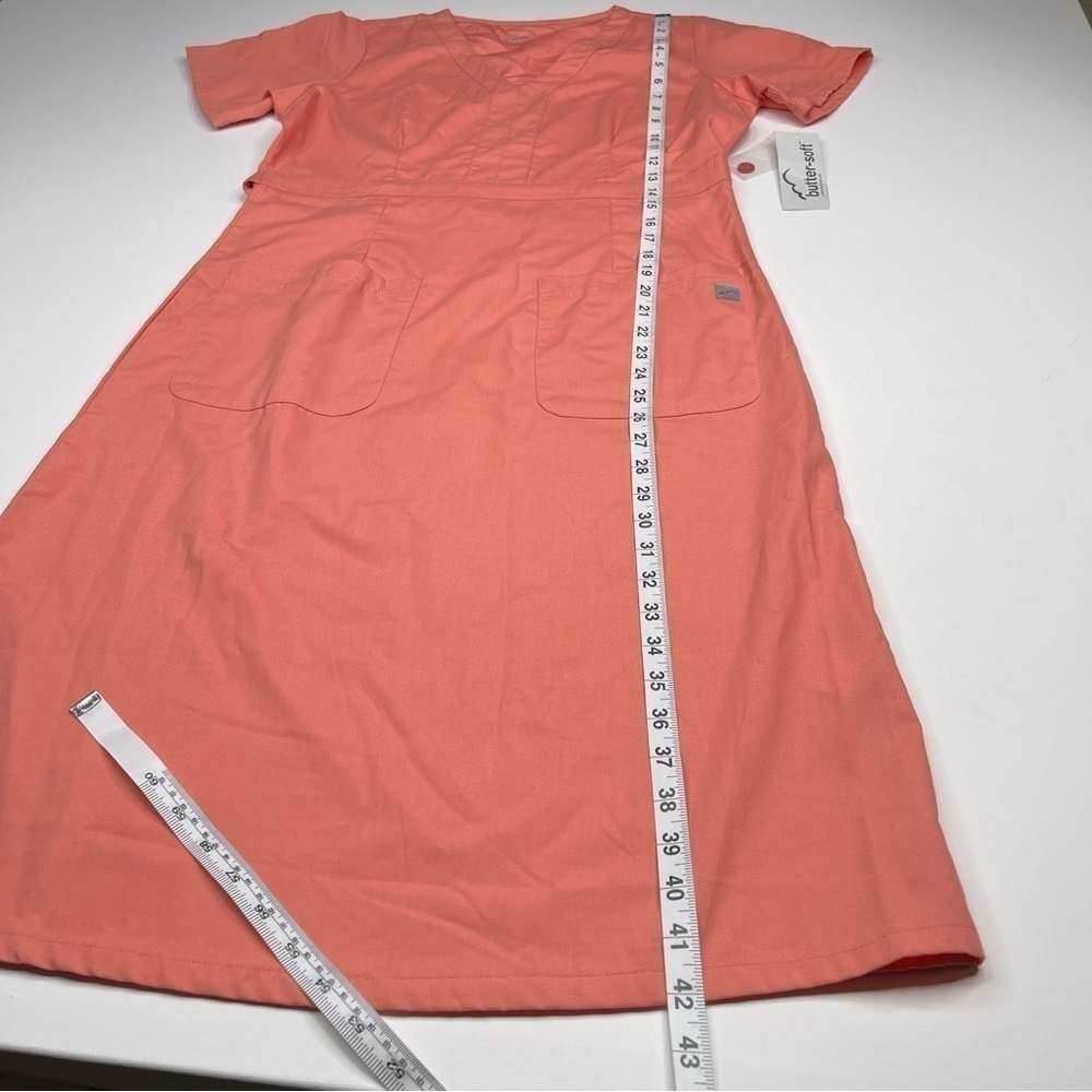 Butter Soft Dress Scrubs Empire Waist Peach Hospital Nurse Uniform Tech New - Picture 7 of 11